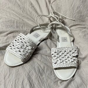 Urban Outfitters White Luna Sandals